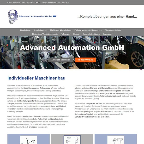 Advanced Automation GmbH - Webdesign Melanie Mair